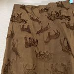 ZARA  Brown Animal Novelty Print Satin Dress Size Small Safari Collared Summer Photo 8