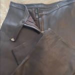 INC  International Concepts Brown  Leather Pants size 4 inseam 30” waist 28” Photo 10