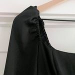 Aritzia Wilfred Square Neck Satin Midi Dress Black Size 0 XS Photo 5