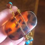 Handcrafted genuine stone faux tortoise medallion necklace Brown Photo 7