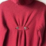 Fenn Wright Manson Womens Wool Jacket Size S Red Wool Knit Button Front Hooded Photo 8