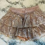 Boutique Sequin Rose Gold Skort  Photo 0