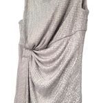 Connected Apparel Shimmer Midi Sleeveless Faux Wrap semi formal Dress Size 6 Photo 5