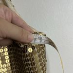 Guess by Marciano  Sequin Peplum Party Gold  Embellished Top Sz M Photo 3