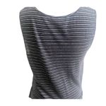 Black & White Michael Star Striped Peplum Tank One Size Black White Linen Blend Beach Photo 8