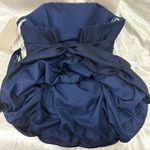 Disney Kirstie Kelly Ruched Mini Dress Satin Blue Strapless 6 Y2K Cocktail Chic Photo 10