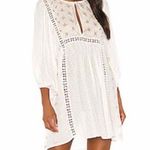 Free People Charlotte Tunic Top Dress Embroidered Feminine Boho Ivory Small Photo 6