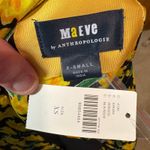 Maeve Anthropologie Collared Poplin Swing Mini Dress Black Yellow DaisyXS Size XS Photo 11