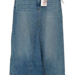 Jessica Simpson  Womens Maxi Drape Front Denim Skirt‎ Sweet Pea Size 25 NWT Photo 0
