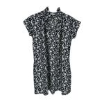 Never a Wallflower Vivki Short Sleeve Casual Cotton Dress Navy Floral Medium Blue Photo 2