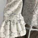 Chic White Patterned Pea Coat Photo 7