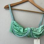 NEW Baobab Turquoise Lula Ruched Underwire Bikini Swimsuit Top Size XL Blue Photo 4