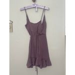 Free People  XS Lilac Purple Satin All My Love Shine Wrap Mini Dress Fairy Photo 2