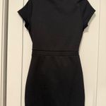 H&M Black  Divided Mini Sweater Dress Photo 9