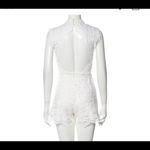 Alexis  White Lace Open Back Romper Small Photo 1