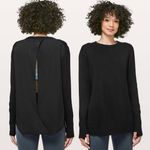 Lululemon Still At Ease Black Vented Pullover Sweater Top Photo 1