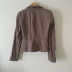 Anthropologie Tabitha Tan Ruffle Front Tencel Silk Womens Blazer Photo 3