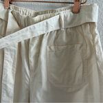 ZARA Neutral Cream Pants Paperbag Waist Tie Belt Medium Photo 3