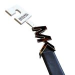 Michael Kors NWT  MK Logo Animal Print Buckle Brown Leather Belt Genuine Leather Photo 3