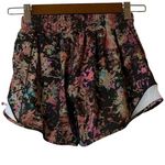 Lululemon Hotty Hot LR Short 4" *Lined Stencil Blossom Red multi/Sheer Blue Sz 2 Photo 1
