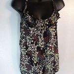 julie's closet black floral racerback tank top Photo 0