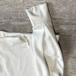 Boutique Waffle Knit White Pullover Top Womens S Exposed Seam Cotton Blend Crop Shirt Photo 4