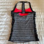 Ideology  Gray Striped Racerback Rouched Side Athletic Tank Top Size Medium Photo 8