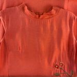 Vintage DJ & Co by Dawn Joy Orange Floral Embroidered Sheath Dress Size 12 Photo 6