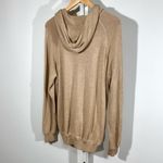 Ghiaia Made in Italy Cotton Zip Hoodie – Size L (Beige Sand Knit) Tan Size L Photo 1