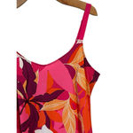 Lilac + London Chemise Sleep Top Womens XL Tropical Floral Sleeveless Soft Satin Photo 2