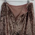 J Crew Sequin Pencil Skirt Plus Size 14 Holiday Rose Gold Midi NYE Festive Party Photo 5