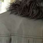 Vintage 90s Outbrook Fur Trim Penny Lane Coat Jacket Black Photo 3