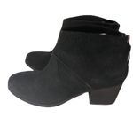 Toms Black Suede Leila‎ Ankle Boots Booties Tassel Back Zippers Women's Size 9 Photo 4