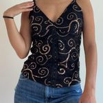 Jacaranda Metallic Black Gold Tank Top Photo 0