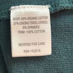 Garnet Hill Womans Top Size Large Eyelet Organic Cotton Sustainable Teal Hunter Photo 7
