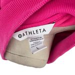 Athleta  Triumph Hybrid Half Zip Sweatshirt Top Cinched‎ Pink Size Large Photo 9