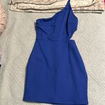 by the way. Royal blue brand dress with side cutout size small worn once Photo 0