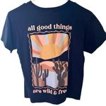Obsessive Love  Juniors Navy Wild And Free Cactus Crop T-shirt Photo 0