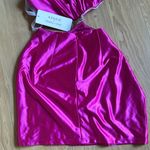 Azazie On the Cover Hot pint halter cutout satin mini Photo 3