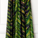 Lane Bryant Y2K Vintage sz18/20 Sheer Green Watercolor Maxi Skirt Statement Plus Photo 0