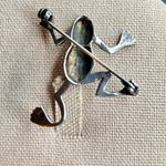 Artisan Vintage Climbing Frog Brooch Marcasite Silver Tone Antique Jewelry Collector Photo 5