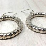 Sterling Silver Diamond cut  hoop earrings, 9.6g Photo 3