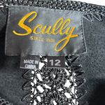 Vintage Scully Black Suede Leather Crochet Lace Jacket Western Boho Cowgirl 12 Photo 9