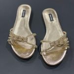 Nine West  Women's Luxury5 Sandal, Gold Size 9.5 Photo 0