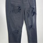 American Eagle  Mom Jeans Black Distressed Denim Size 10 / 29 Long NWT Photo 3