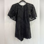 Line and Dot Revolve  Black Lyon Lace‎ Flutter Sleeve Shorts Romper Photo 1