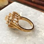 Cocktail Ring Sparkle Galore Size 6 Gold Photo 6