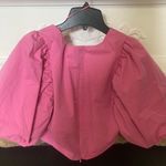 Endless Rose Pink Puff Sleeve Crop Top Photo 2