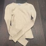 Urban Outfitters NWT  Tyler ribbed long sleeve top neutral color Photo 0