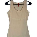 Spanx  Beige Crew Neck Stretch Nylon Blend Athletic Slimming Tank Top Women Sz M Photo 0